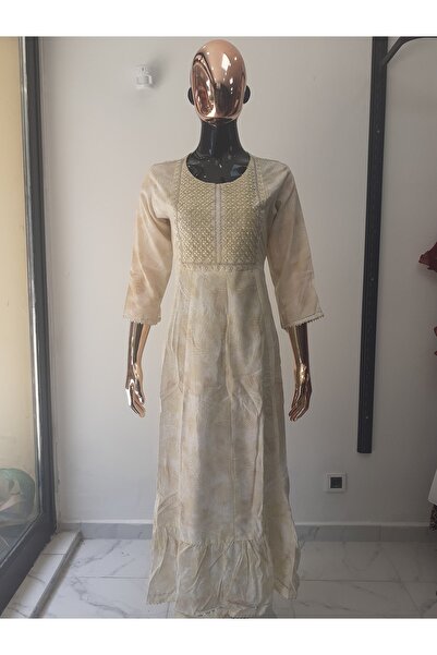 Aashiv's Collection Kadın Pamuklu Hint Elbisesi