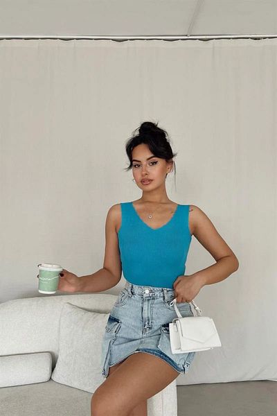 Jose Clothing Bluză de tricotaj pentru damă cu decolteu în V