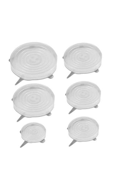 PerfectTrade Pot Pan Jar Food Preservation Silicone Stretch Lid Set (6 Sizes)