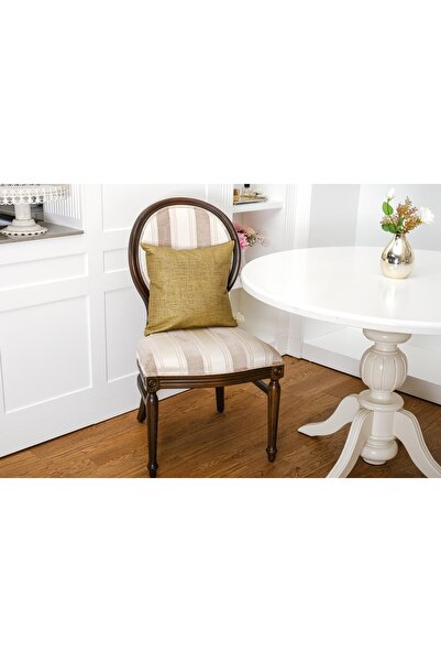 Finezza Λινό Βαμβακερό Λινό με τύπωμα Χακί Μαξιλάρι 45*45 εκ. - 537