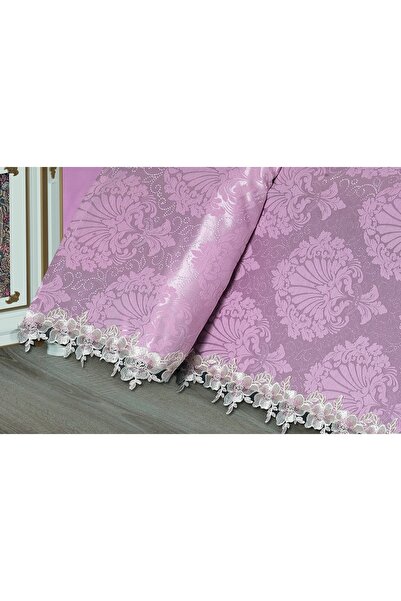 Finezza Lüks Habibe Güpürlü Poly/pamuk Kumaş Pudra Gelin Seti 6 Parça - 146