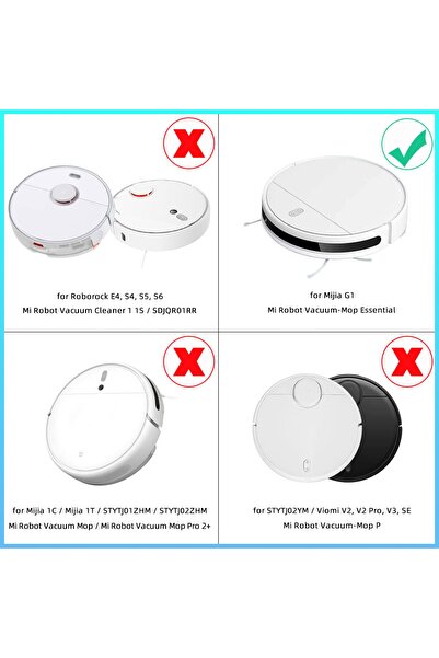 Xiaomi Σετ σκούπας και ανανέωσης συμβατό με Mi Robot Vacuum Mop Essential 2 - 1 G1 / Mjstg1
