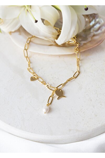 CHARMLUCKY Fish Pearl Y Necklace