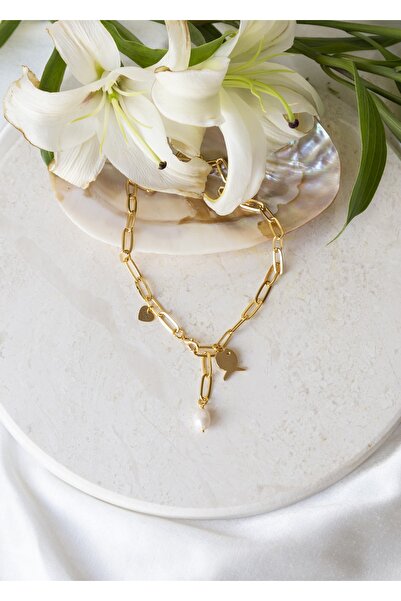CHARMLUCKY Fish Pearl Y Necklace