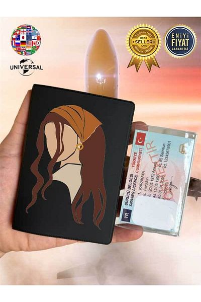 Cekuonline Latin Girl Patterned Smooth Surface Leather Passport Cover Case Suitable for All Country Passports