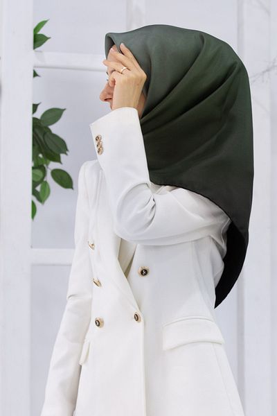 Vissona Γυναικείο Twill Μεταξωτό Κασκόλ Χακί