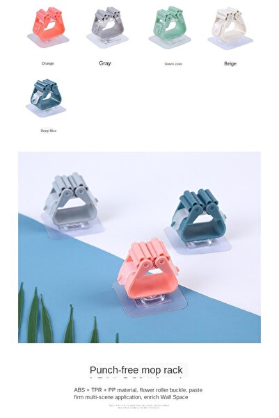 BEYZANA 3 Adet Paspas Süpürge Fırça Ve Mop Askısı Sap Tutucu Mutfak Banyo Askı