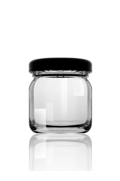 Paşabahçe 50 Pieces 40 Cc Mini Glass Jar with Black Lids