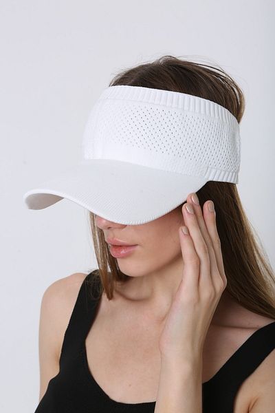 BALIENTE White Lycra Tennis Visor Women's Hat