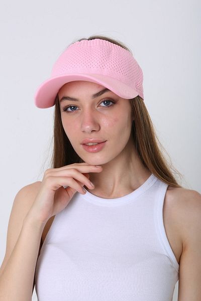FELLMENS Pink Lycra Tennis Visor Women's Hat