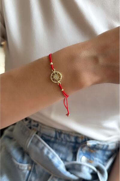 Serline Desing 925 Ayar GÜMÜŞ RENGİ - Güneş Ipli Gümüş Bileklik