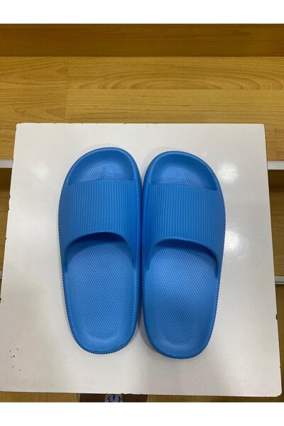 NUR TEKSTİL Erkek Mavi Eva Yezzy Kırmızı Unisex Rahat Terlik