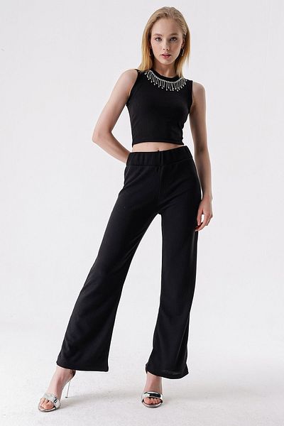 HAKKE Collar Stoned Athlete Trousers Set