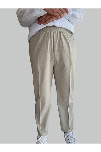 Beratnur Cream Luxury Linen Trousers