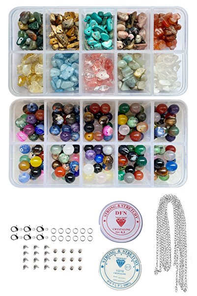 By MO Accessories مجموعة شاكرا إنرجي للأحجار الطبيعية المكسورة والأحجار الطبي...