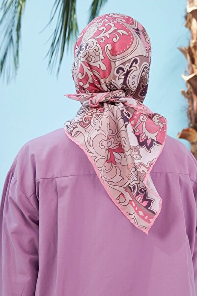 İpekhan Λεπτό βαμβακερό κασκόλ Vintage μοτίβο