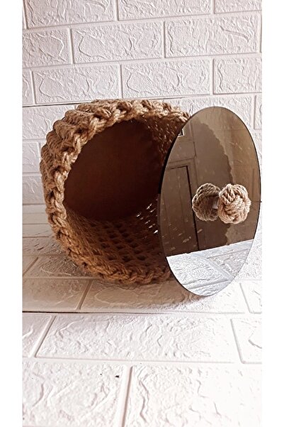 Egindra Round Decorative Wicker Glass Lid Organizer and Basket Set of 2