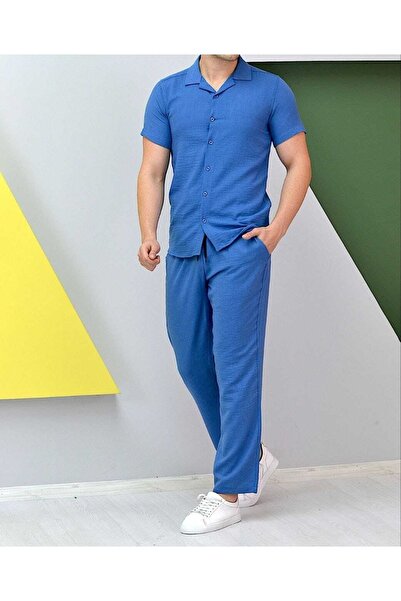 LilaDream Special Design Linen Trousers Shirt Set