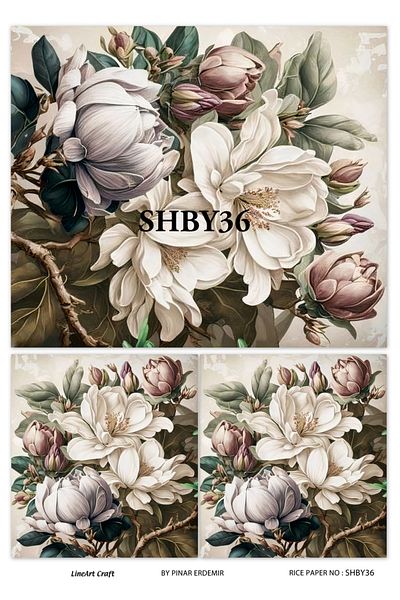 LİNEART Brass Decopage Paper La-shby36