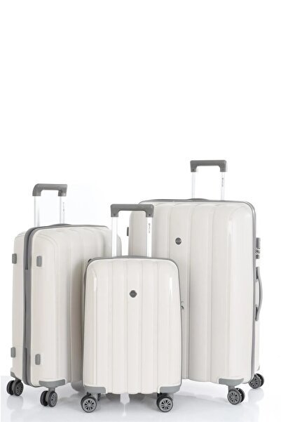 MÇS V305 Polipropilen ( Pp ) Kasa Kemik - Gri 3'lü Set Valiz ( Büyük - Orta -...