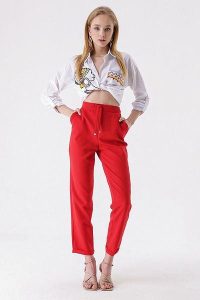 HAKKE Layered Rope Lace Trousers