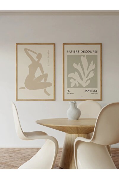 Mudi Store Matisse 2'li Çerçevesiz Poster Duvar Tablosu Poster Modern Tablo D...