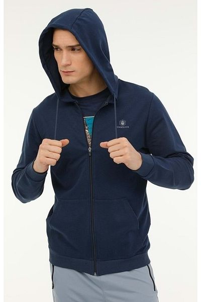 lumberjack Ανδρικό φούτερ με κουκούλα M-sn72 Basic Full Zip Hoo με φερμουάρ