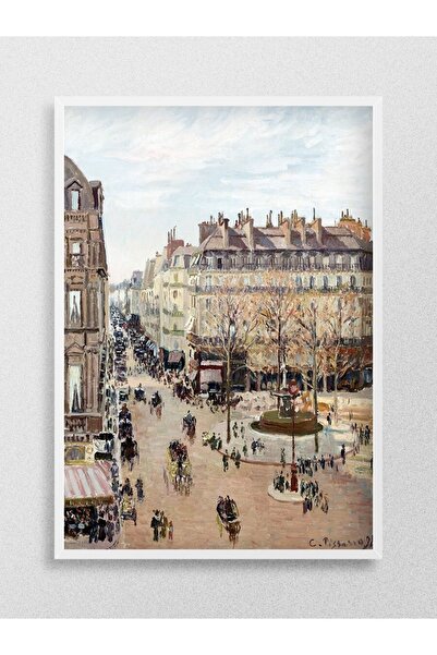 Mudi Store Pissarro Rue Saint Honore Tablo Sanatsal Ünlü Ressam Poster Çerçev...