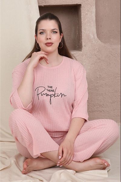 FAMES PİJAMA Women's Pajama Set Plus Size Spanish Legs