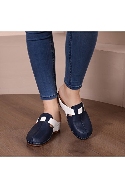 Fatex Lacivert Kırmızı Beyaz Renk Ev Hastane Doktor Hemşire Sabo Terlik