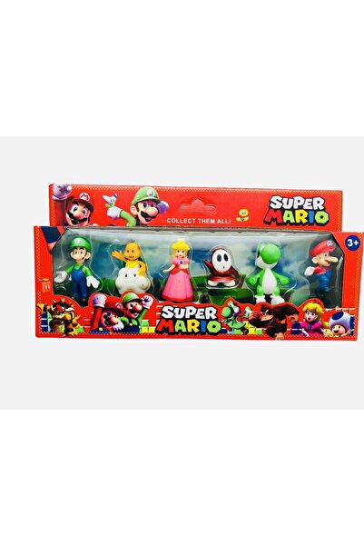 Shem Süper Mario 6 Lı Set Oyuncak Super Mario Oyuncak Figür Seti