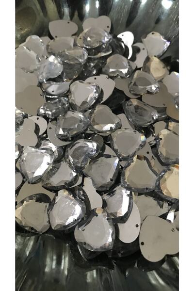 Generic Brand Perla Srce Staklo Plastika 18mm 30kom