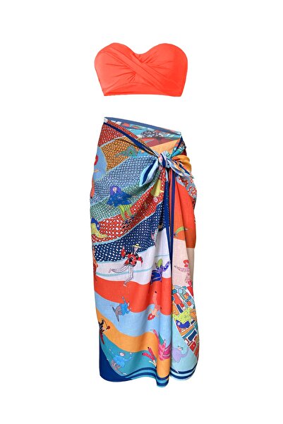 Bolder Dela Colorful Carnival Linen Look Pareo (No Inside)