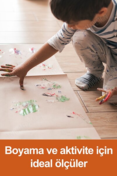 Enjoymydesign Boyama Kağıdı 2.5 Metre Rulo - Bebek, Çocuk Ve Hobi Için Boş Çizim Kağıdı Beyaz