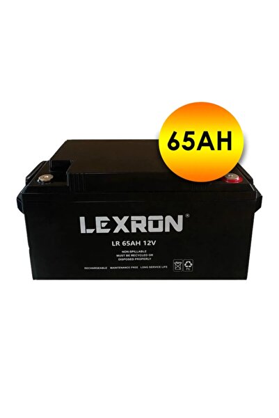 Lexron 65 Amper 12 Volt Jel Akü - Deep Cycle - 65 Ah Jel Akü