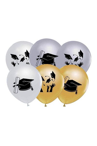 Mini Parti Mini Party Store Graduation Printed Balloon 10 Pieces