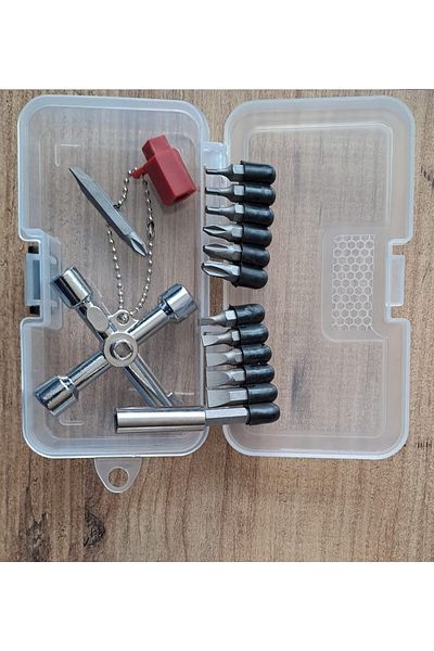 Depolife Combined Panel Switch Set Functional 15 Pieces Bits Tipped Switch Set for Electrical Cabinet Lock