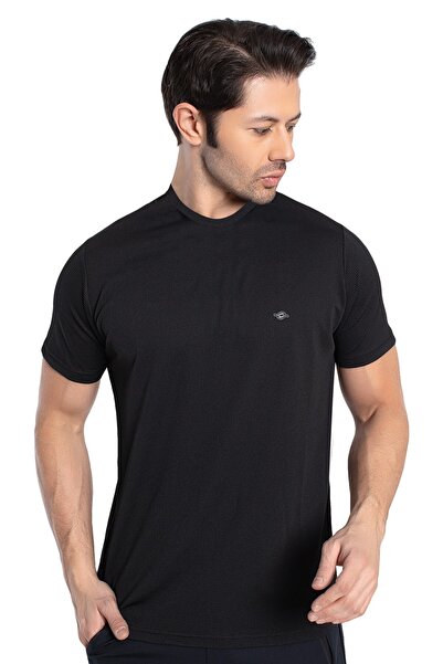 Crozwise Erkek T-shırt Mikro Polyester Waffle Sıfır Yaka