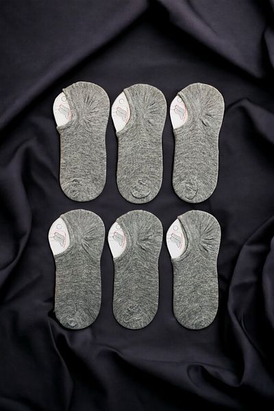 AYMETA TİCARET Men's 6 Pairs Non-Slip Invisible Sneaker Socks Set