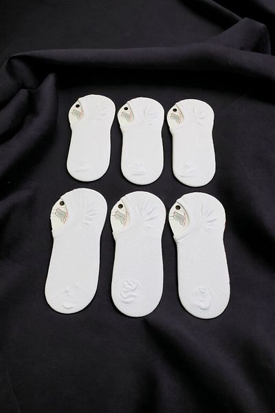 AYMETA TİCARET Men's 6 Pairs Non-Slip Invisible Sneaker Socks Set