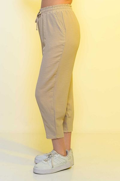 REYNEV Basic Trousers Slouchy Model Comfortable Fit Linen Look