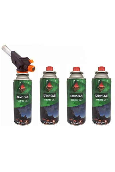 AYACO 4 Adet 227 Gr Gaz Kartuşlu Pürmüz Ve Çakmaklı Başlık Set