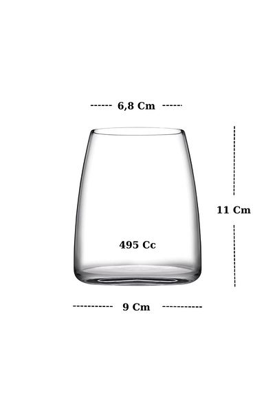 Paşabahçe 8 Piece Water and Soft Drink Glass Set (4 Large & 4 Small)