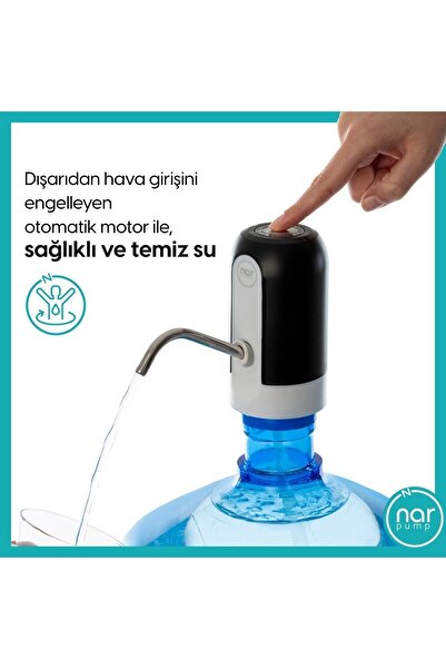 OMAC Kopya - Hızlı Ve Sessiz Damacana Pompası, Usb Şarjlı Ve Otomatik, Dakikada 1.7 Litre Su Çıkışı