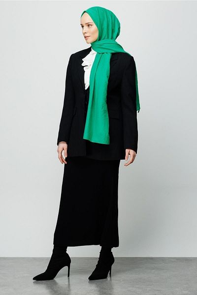 Mooncorn Πράσινο βαμβακερό σάλι Benetton