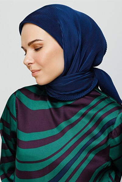 Mooncorn Темно-синій плісирований шарф