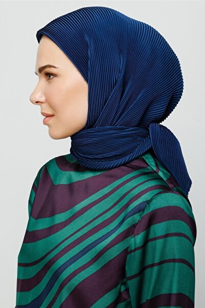 Mooncorn Темно-синій плісирований шарф