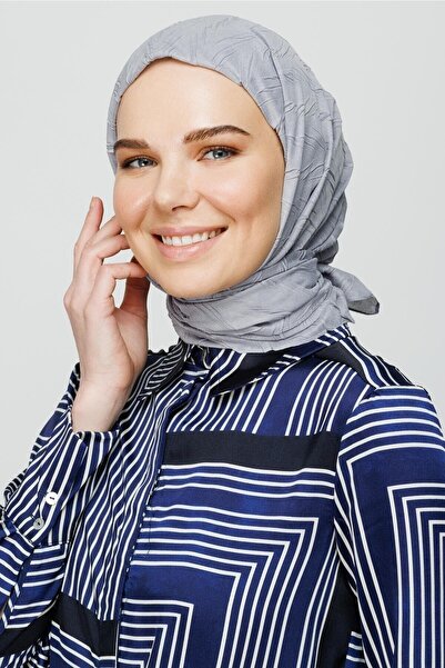 Mooncorn Eșarfă din bambus plisată argintie