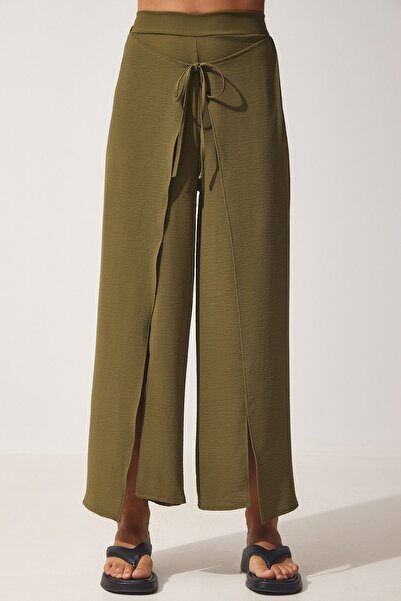 Happiness İstanbul Women's Khaki Skirt Look Ayrobin Shalwar Trousers DE00009