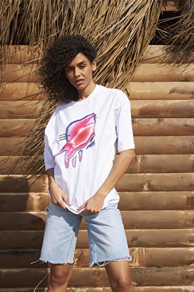 Machetta Бавовняна футболка з великим коміром і принтом «Недолугий»